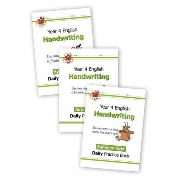 KS2 Handwriting Daily Practice Book Bundle: Year 4 - Autumn Term, Spring Term & Summer Term
