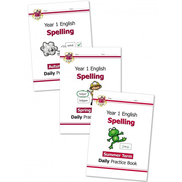 KS1 Spelling Daily Practice Book Bundle: Year 1 - Autumn, Spring & Summer Term