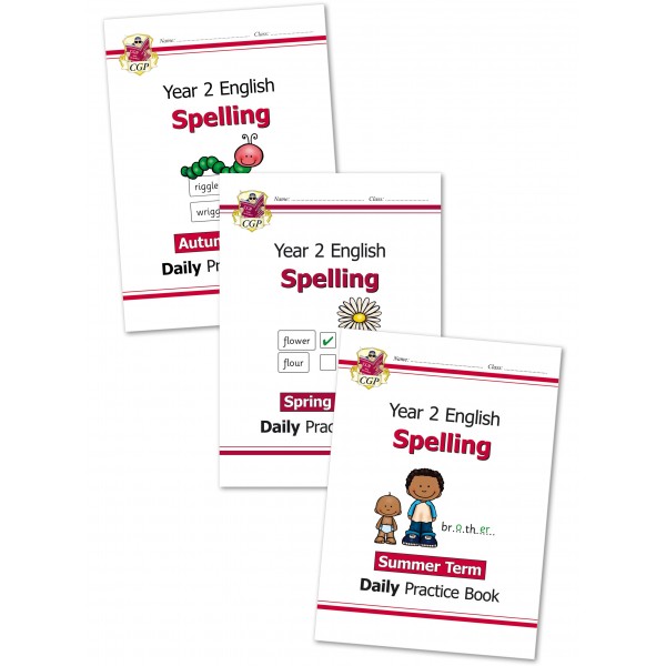 KS1 Spelling Daily Practice Book Bundle: Year 2 - Autumn, Spring & Summer Term